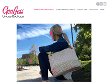 Tablet Screenshot of gorjessuniqueboutique.com